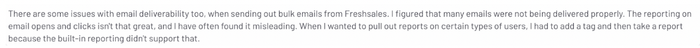 Freshsales emails were not being delivered properly