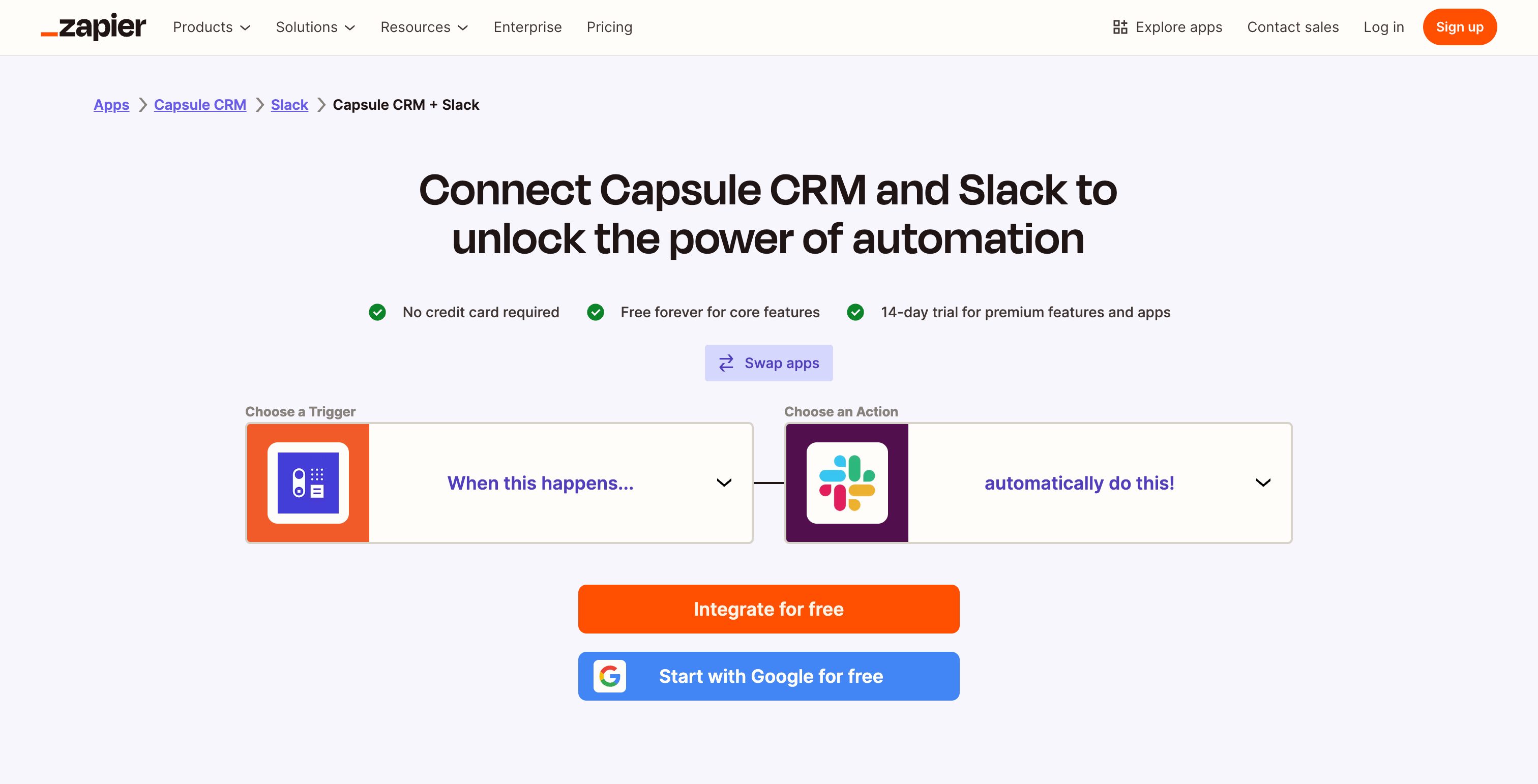 La automatización de Zapier facilita recibir notificaciones en Slack cuando cambia el estado de tus Oportunidades en Capsule