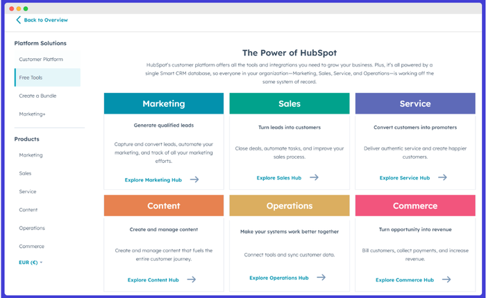 Hubspot screenshot