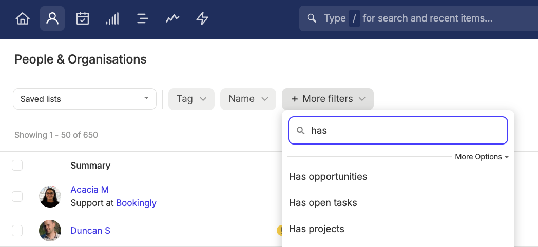 Más opciones de filtros, buscadas por "tiene"