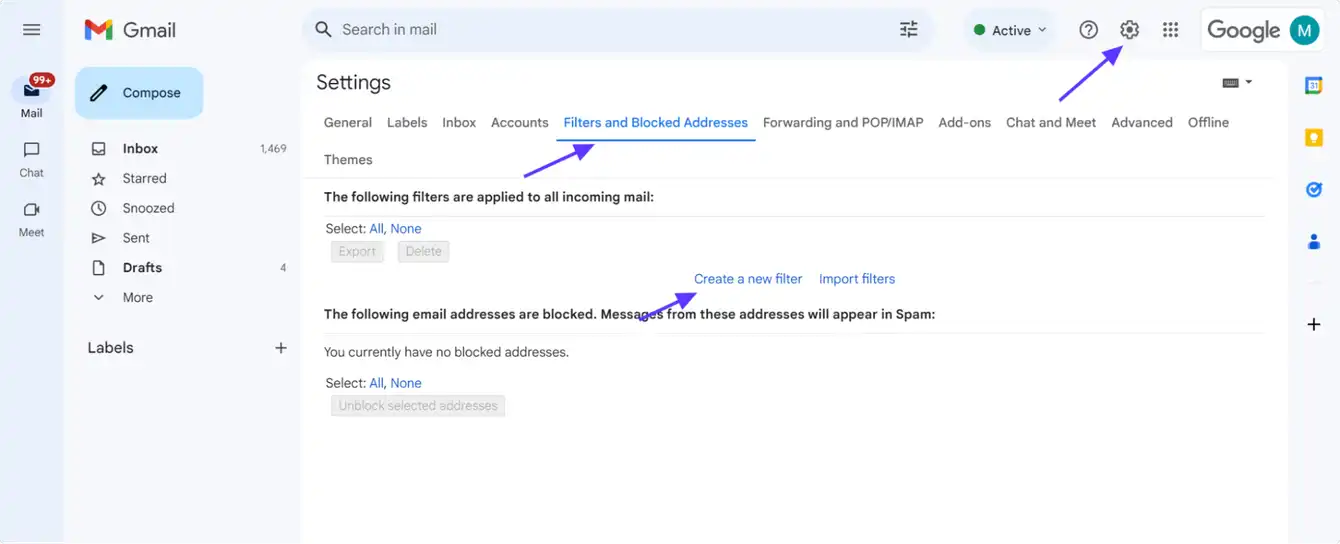 gmail filters