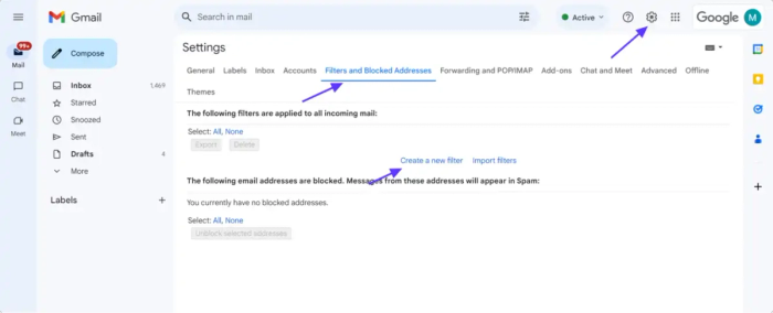 gmail filters