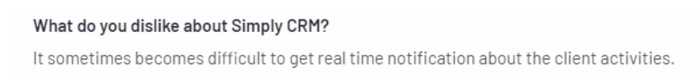 simply review about how difficult it is to get real-time notifications about client activity