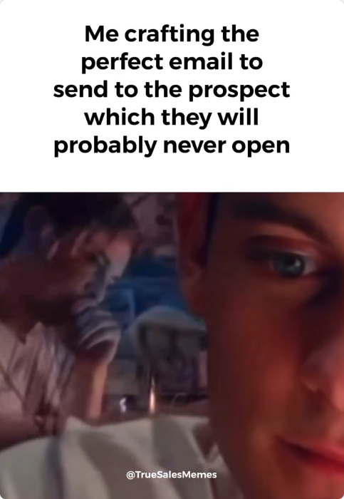 email to a prospect meme