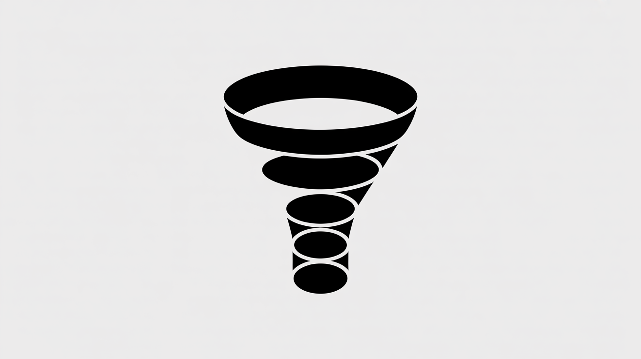 Black funnel icon.