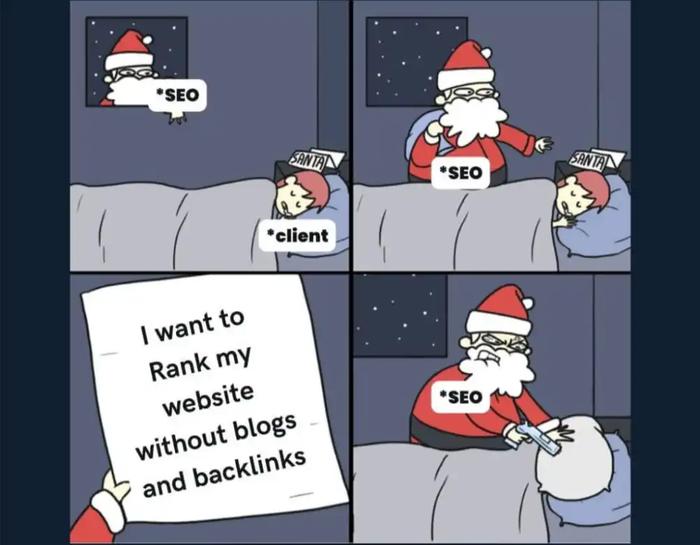 rank a website without blogs and backlinks meme