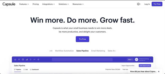 Site web de capsule.