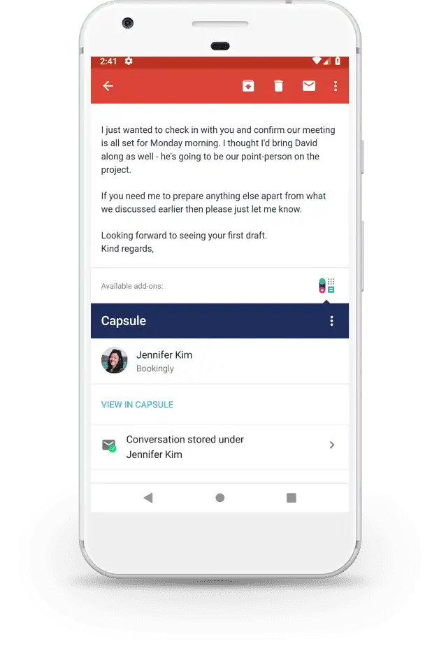 Gmail addon for Android gmail app