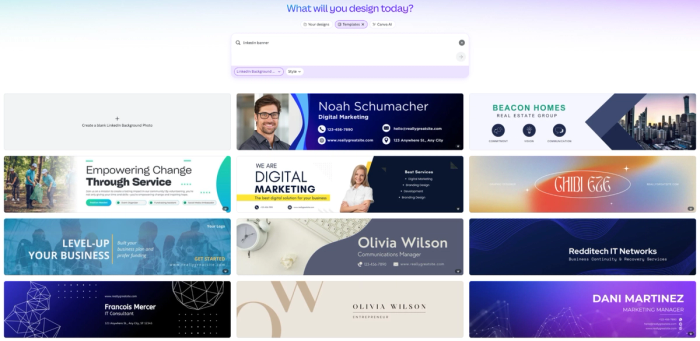 How to create a professional LinkedIn background banner?