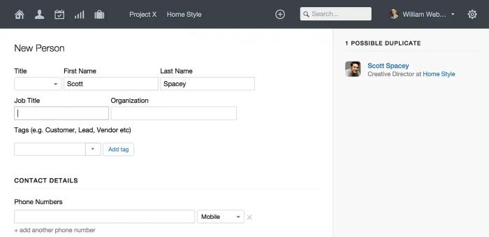 a screenshot of a new person page on a website .