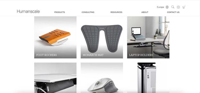 Humanscale's ergonomic office and desk accessories.