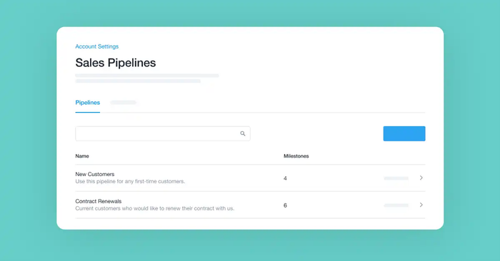 Sales pipelines page