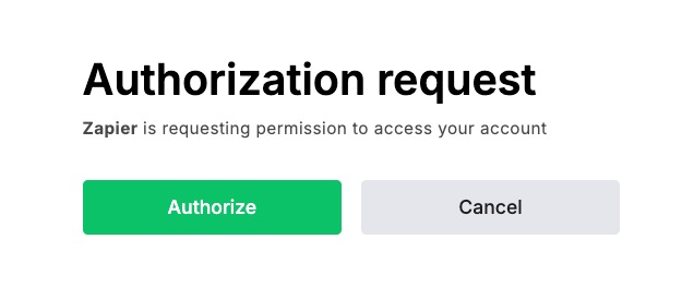 página de permisos para otorgar acceso a Zapier a MailerLite