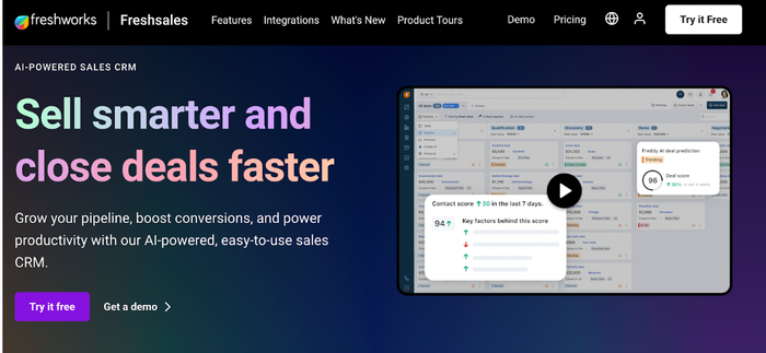 Freshworks homepage