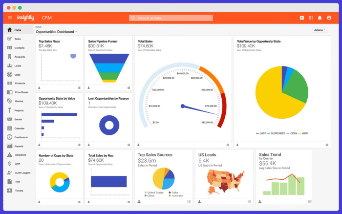 Dashboard for Insightly.