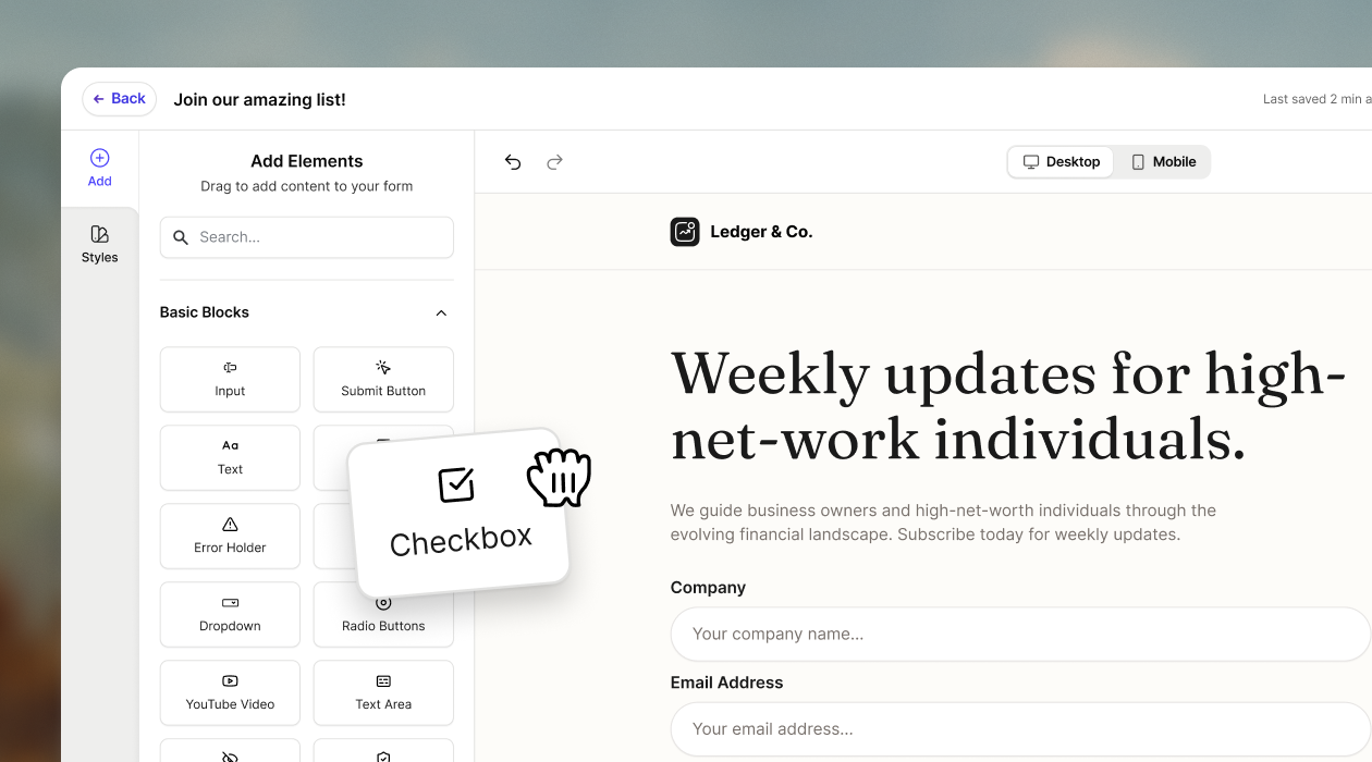 Stop waiting on a developer for your next form: introducing Forms