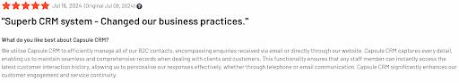 a review of superb crm system changed our business practices