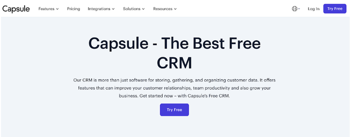 Capsule free crm