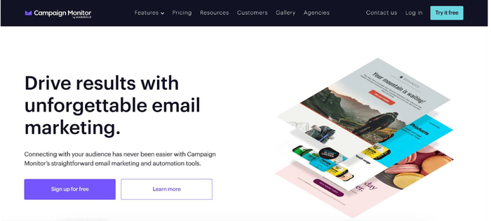 campaign monitor screenshot