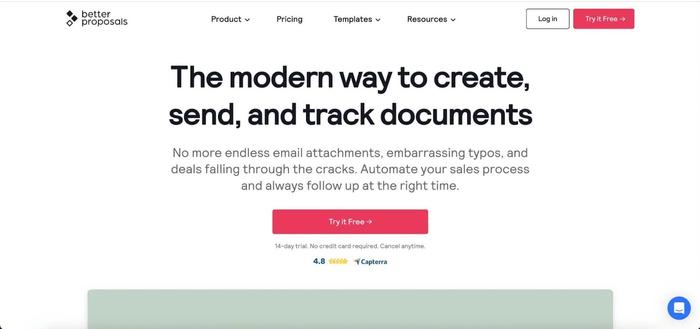 Better Proposals website.