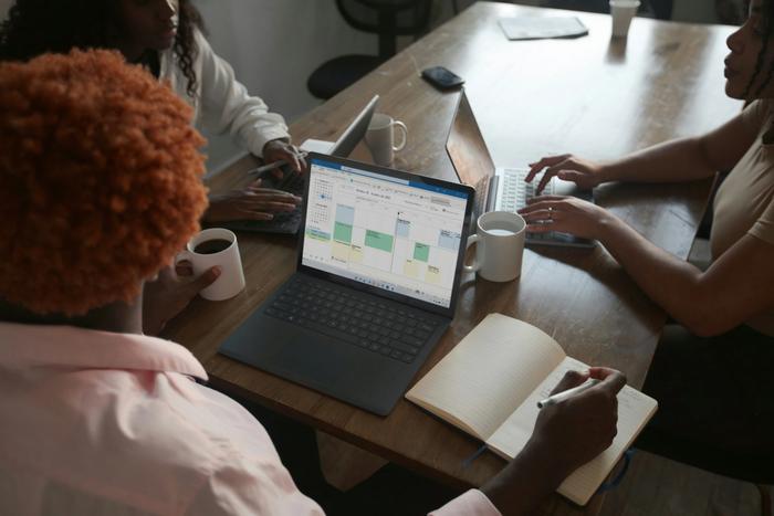 a team working