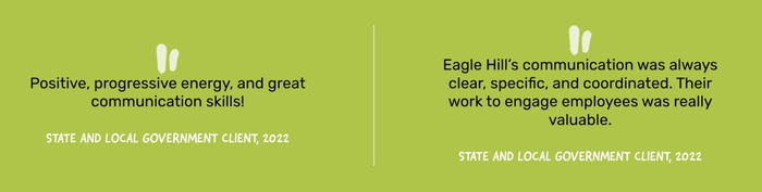 Clients' testimonials.