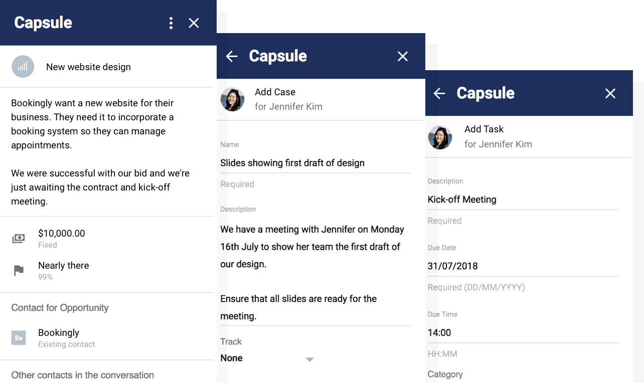 Capsule Opportunity, Case & Task