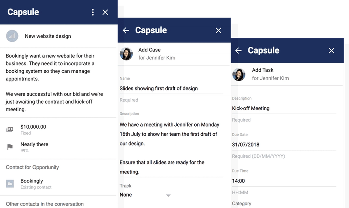 Capsule Opportunity, Case & Task