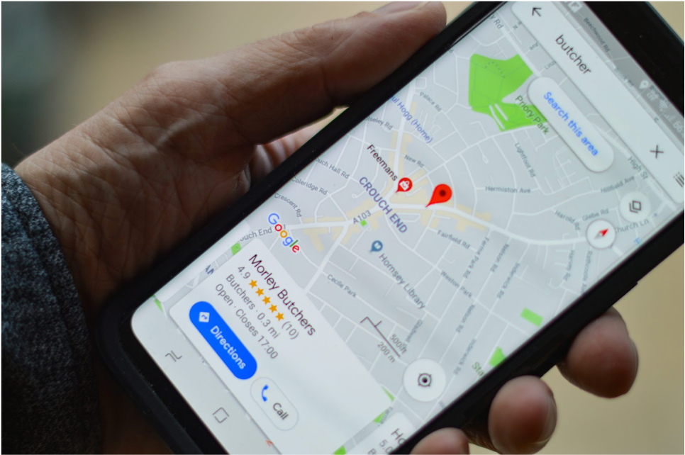 business page on google maps
