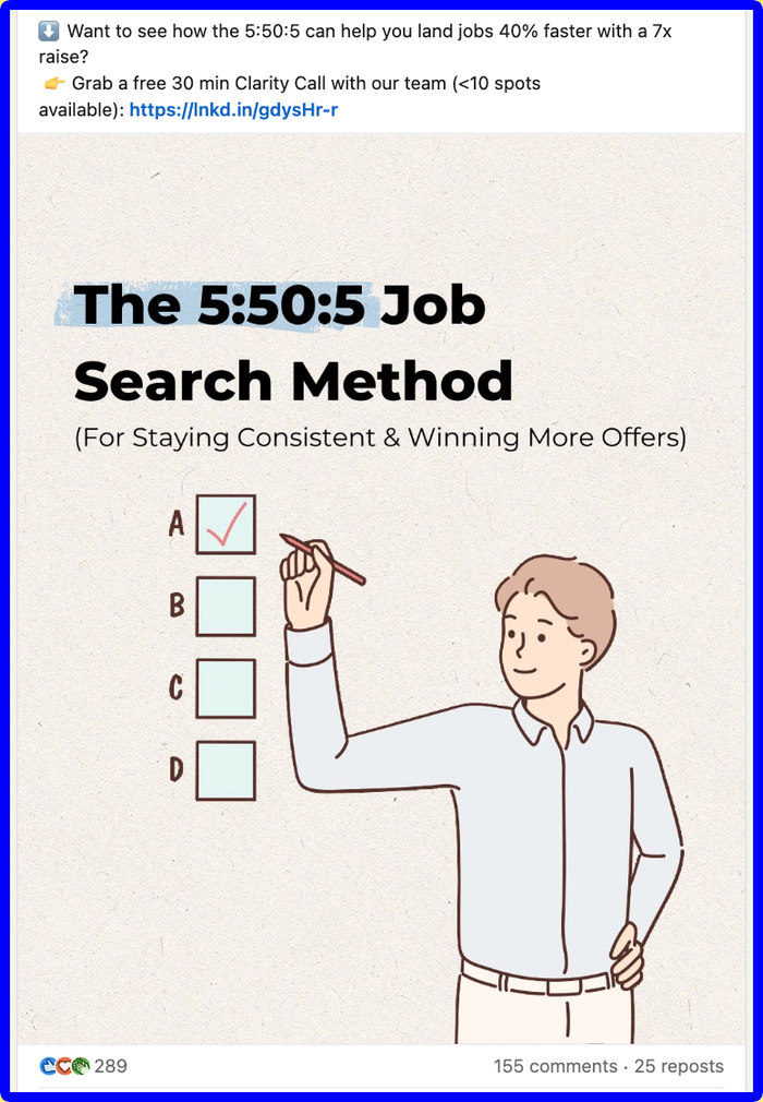 The 5:5:5 job search method.