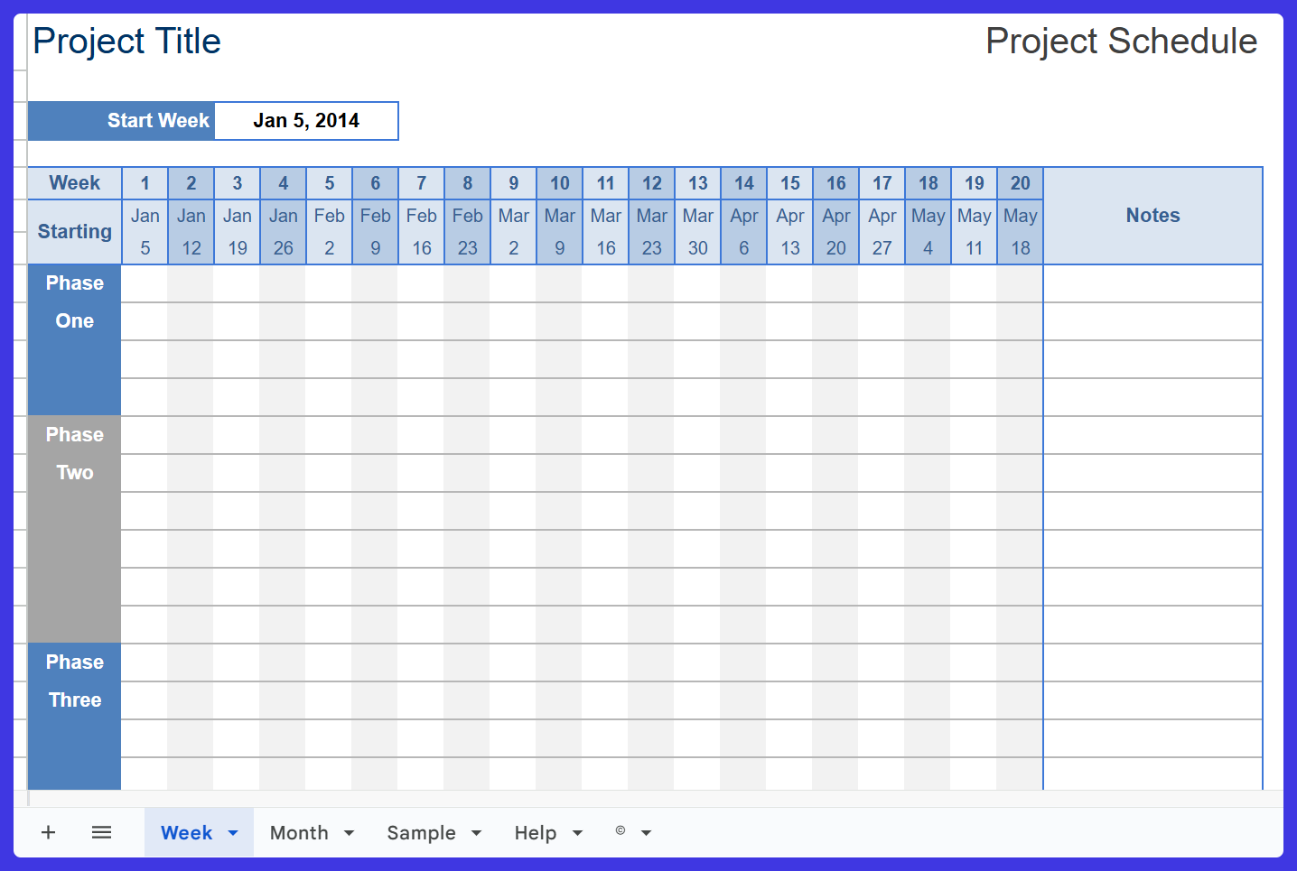 One of the excel project management templates.