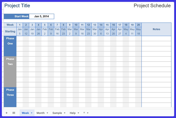 One of the excel project management templates.