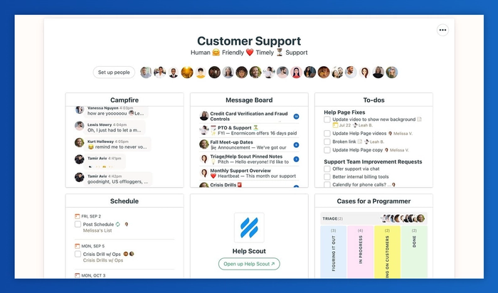 a screen shot of a customer support page