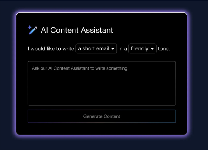AI content assistant