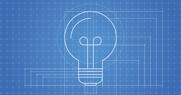 Image depicts a blueprint, representing the your social media management package components