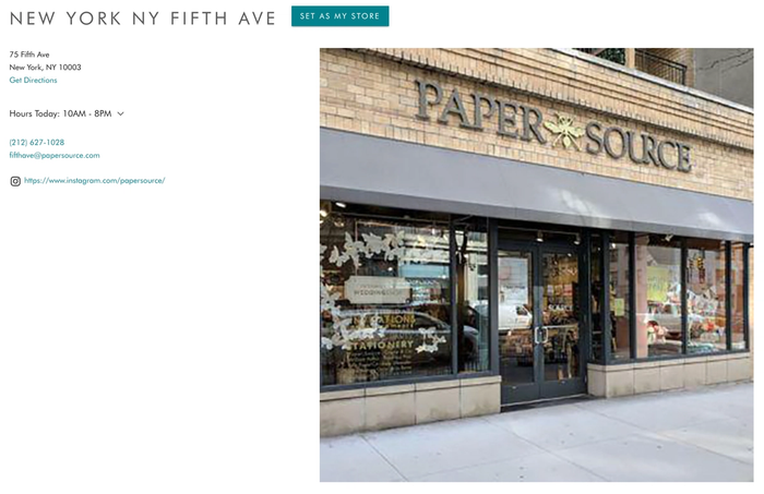 a paper source store on new york ny fifth ave