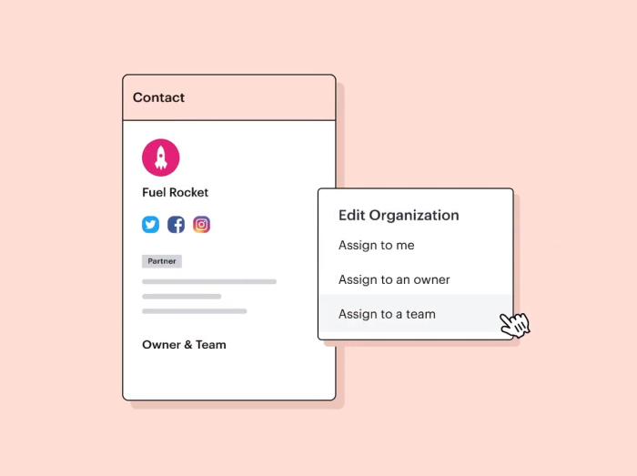 An illustration of a company's contact page.