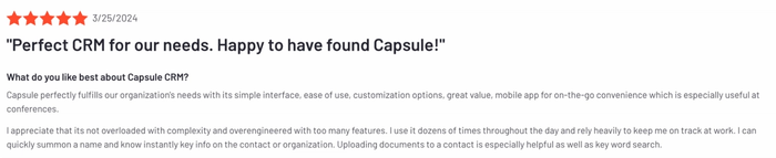 Capsule's review.