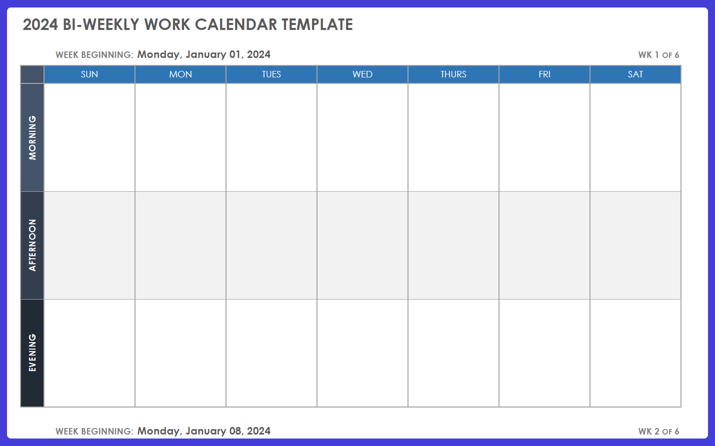 Team meeting scheduler Google Sheets template