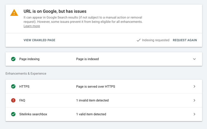 A notification from Google Search Console.