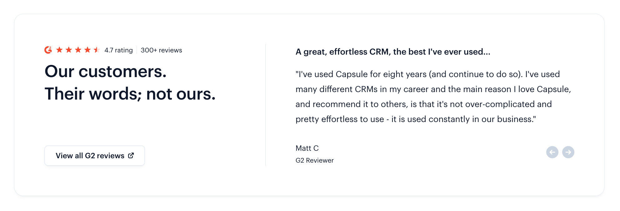 Capsule CRM reviews