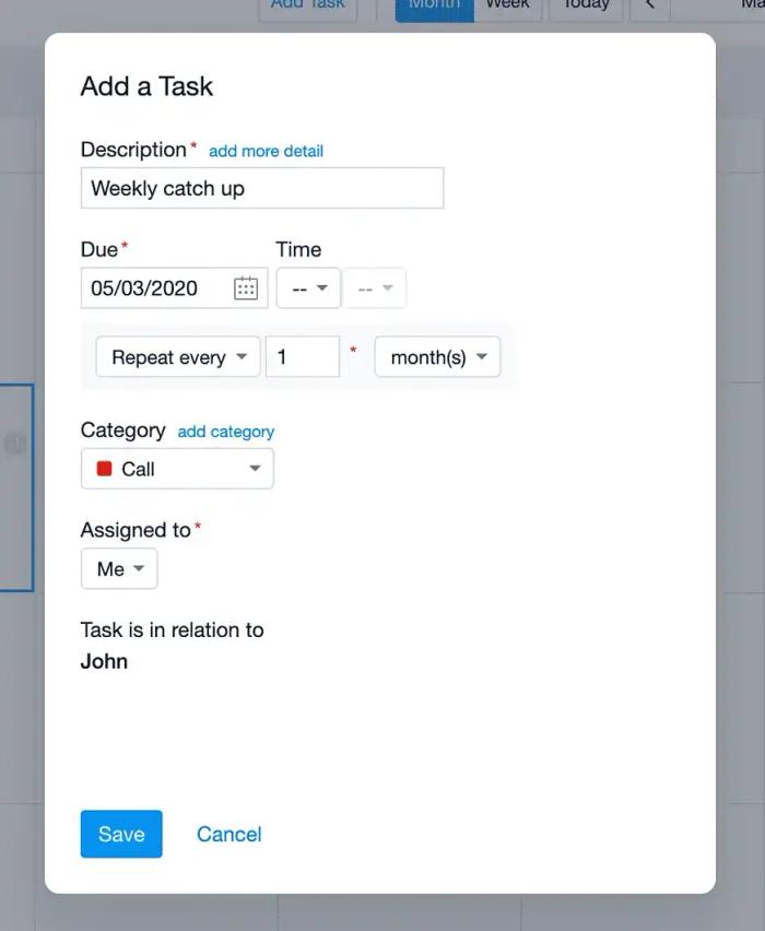 a screenshot of the add a task window .