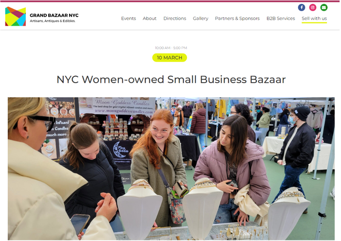 NYC women owned small business bazaar