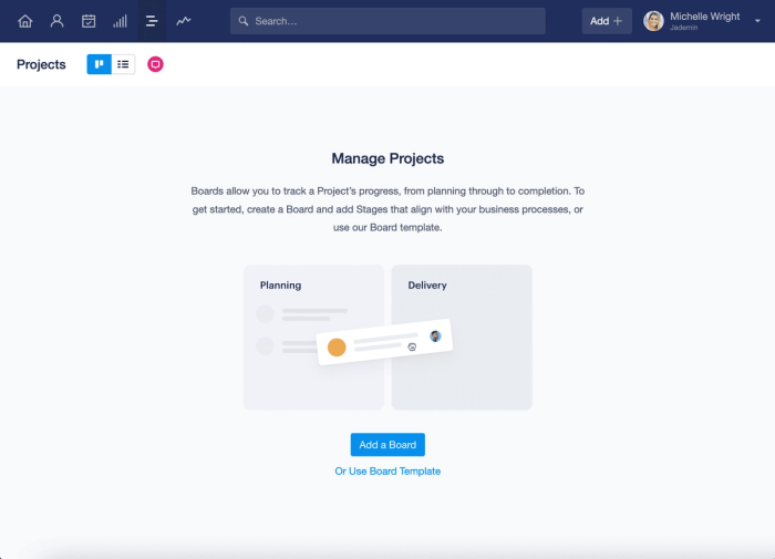 Manage Projects using Boards | Capsule CRM