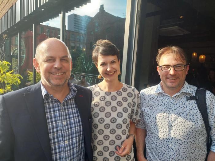 Capsule CRM partner, Jaanika Okk joined the 15th anniversary celebrations with Co-founders Duncan and Phil