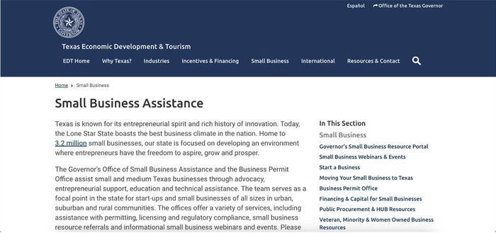 State small business assistance