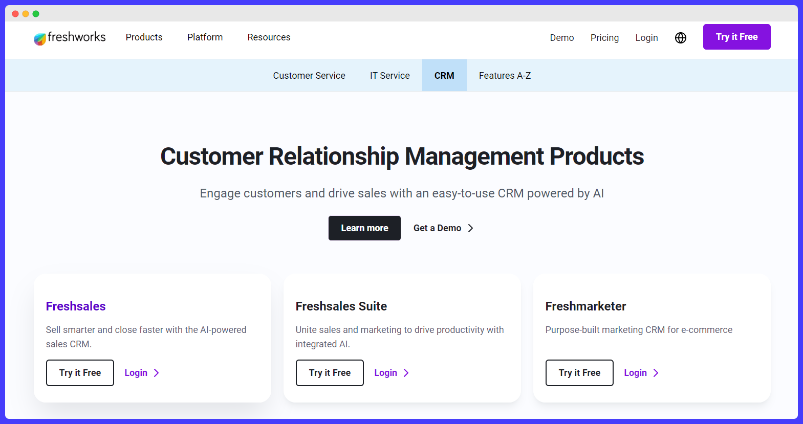 Freshsales CRM.