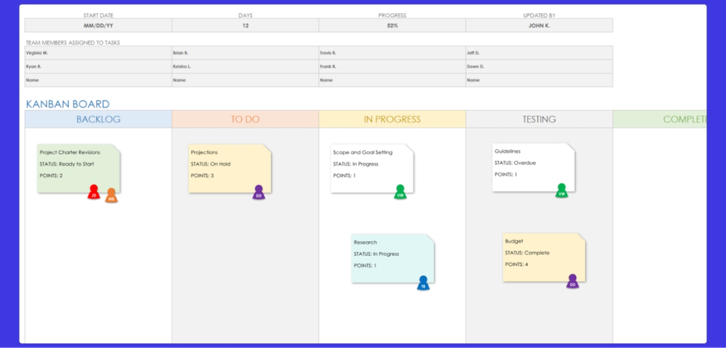 Best project management spreadsheet examples for 2025