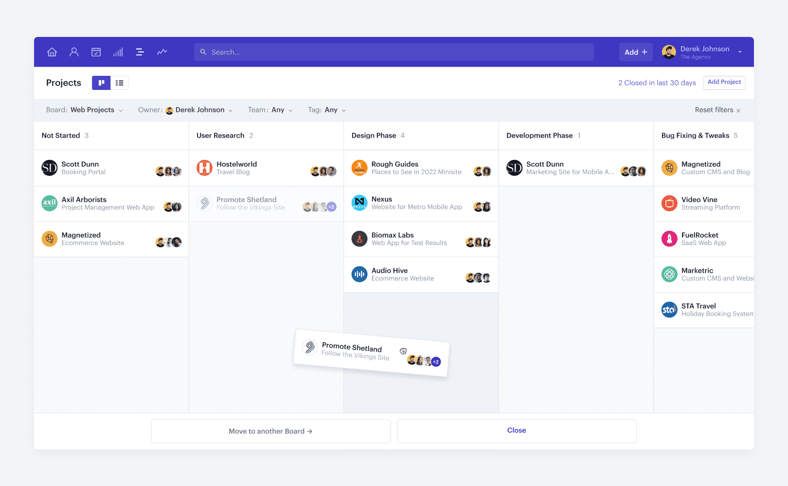Capsules projects interface