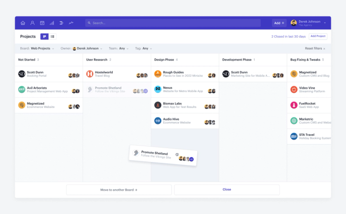 Capsules projects interface